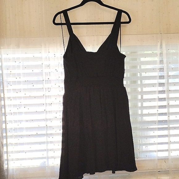 Inc. Womans Deep Black Shoulder Straps, V-Neck Mini Dress, Size L, NWT - Picture 14 of 14